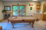 Lower level game room with wet bar 